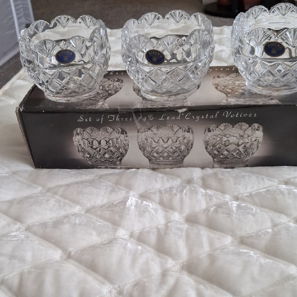 Crystal Votive Candle Holders
